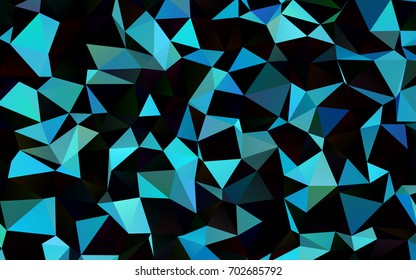 Dark BLUE vector abstract polygonal template. Shining colored illustration in a brand-new style. The template can be used as a background for cell phones.