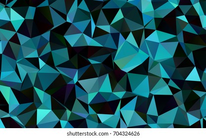 Dark BLUE vector abstract polygonal background. Shining illustration, which consist of triangles. A new texture for your design.
