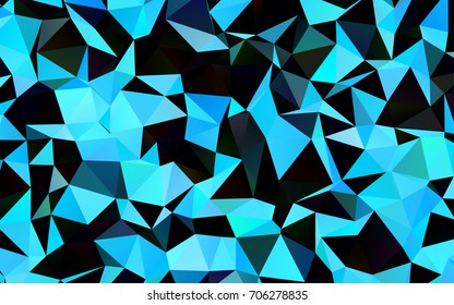 Dark BLUE vector abstract polygonal background. Modern geometrical abstract illustration with gradient. A completely new template for your business design.