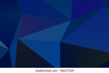 Dark BLUE vector abstract polygonal pattern. Modern geometrical abstract illustration with gradient. Brand-new style for your business design.