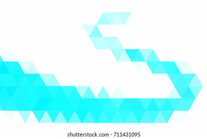 Dark BLUE vector abstract polygonal background. Colorful abstract illustration with gradient. Triangular pattern for your business design.