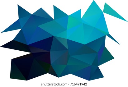 Dark BLUE vector abstract polygonal template. An elegant bright illustration with gradient. The completely new template can be used for your brand book.