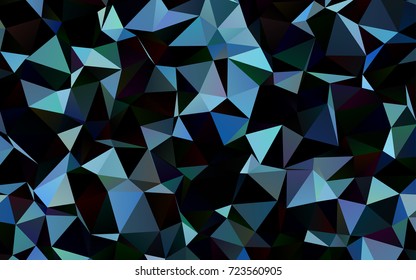 Dark BLUE vector abstract polygonal background. Shining colored illustration in a brand-new style. The template can be used as a background for cell phones.
