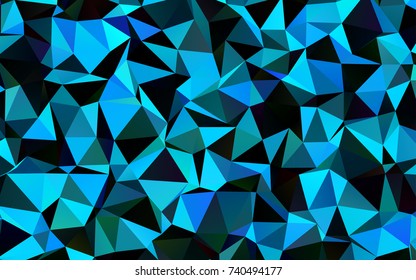 Dark BLUE vector abstract polygonal pattern. An elegant bright illustration with gradient. Triangular pattern for your business design.