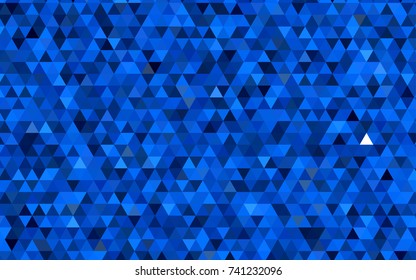 Dark BLUE vector abstract polygonal template. Glitter abstract illustration with an elegant design. Triangular pattern for your business design.