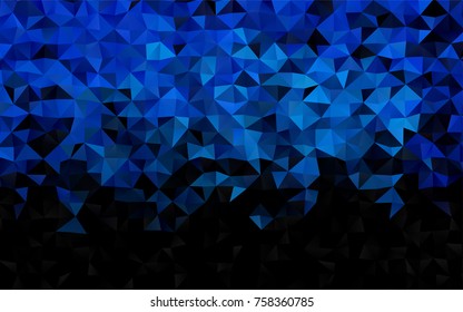 Dark BLUE vector abstract polygonal template. An elegant bright illustration with gradient. Brand-new style for your business design.