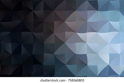 Dark BLUE vector abstract polygonal template. Shining illustration, which consist of triangles. Triangular pattern for your business design.