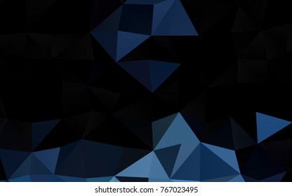 Dark BLUE vector abstract polygonal pattern. Shining colored illustration in a brand-new style. The elegant pattern can be used as part of a brand book.