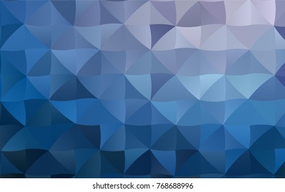 Dark BLUE vector abstract polygonal background. Brand-new colored illustration in blurry style with gradient. A new texture for your design.