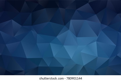 Dark BLUE vector abstract polygonal pattern. Colorful illustration in abstract style with gradient. A new texture for your design.