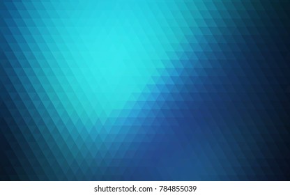 Dark BLUE vector abstract polygonal template. Creative geometric illustration in Origami style with gradient. A new texture for your design.