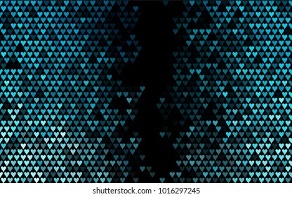 Dark BLUE vector abstract small hearts on white background. Template for valentine day with sweet, romantic concept. Amazing pattern for your design, banner, leaflet.