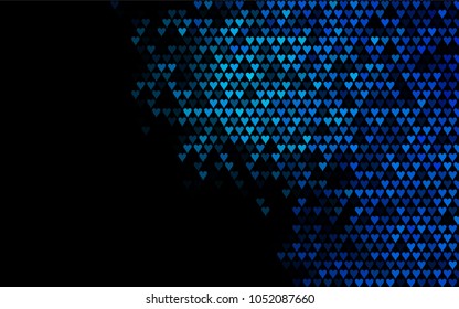 Dark BLUE vector abstract small hearts on white background. Template for valentine day with sweet, romantic concept. Amazing pattern for your design, banner, leaflet.