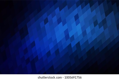 Dark BLUE vector abstract textured polygonal background. Blurry rectangular design. The pattern with repeating rectangles can be used for background.