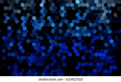 Dark BLUE vector abstract textured polygonal background. Brand-new blurry hexagonal design. Pattern can be used for background.