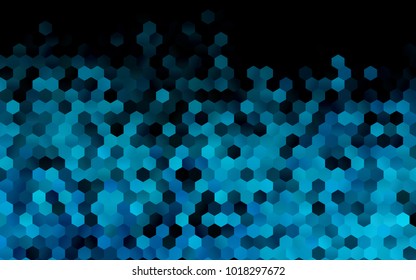 Dark BLUE vector abstract textured polygonal background. Brand-new blurry hexagonal design. Pattern can be used for background.