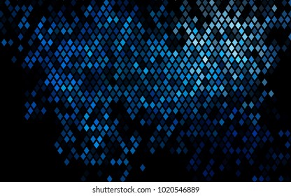 Dark BLUE vector abstract textured polygonal background. Blurry rectangular design. The pattern with repeating rectangles can be used for background.