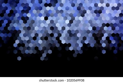 Dark BLUE vector abstract textured polygonal background. Brand-new blurry hexagonal design. Pattern can be used for background.