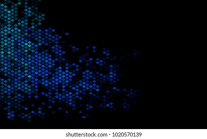 Dark BLUE vector abstract textured polygonal background. Blurry rectangular design. The pattern with repeating rectangles can be used for background.