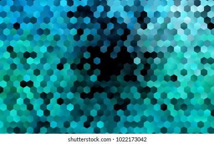 Dark BLUE vector abstract textured polygonal background. Brand-new blurry hexagonal design. Pattern can be used for background.