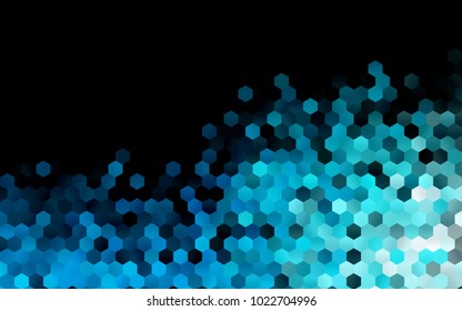 Dark BLUE vector abstract textured polygonal background. Brand-new blurry hexagonal design. Pattern can be used for background.