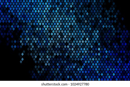 Dark BLUE vector abstract textured polygonal background. Blurry rectangular design. The pattern with repeating rectangles can be used for background.