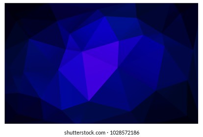 DARK BLUE vector abstract textured polygonal background. Blurry triangle design. Pattern can be used for background.