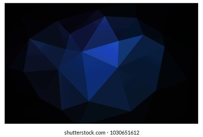 DARK BLUE vector abstract textured polygonal background. Blurry triangle design. Pattern can be used for background.