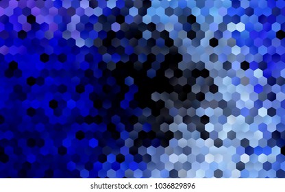 Dark BLUE vector abstract textured polygonal background. Brand-new blurry hexagonal design. Pattern can be used for background.