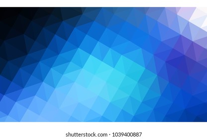 DARK BLUE vector abstract textured polygonal background. Blurry triangle design. Pattern can be used for background.