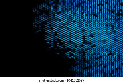 Dark BLUE vector abstract textured polygonal background. Blurry rectangular design.