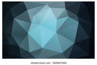DARK BLUE vector abstract textured polygonal background. Blurry triangle design. Pattern can be used for background.