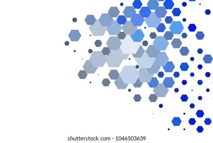 Dark BLUE vector abstract textured polygonal background. Brand-new blurry hexagonal design. Pattern can be used for background.