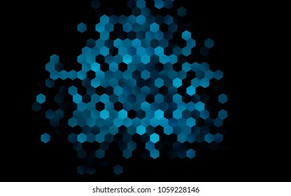 Dark BLUE vector abstract textured polygonal background. Brand-new blurry hexagonal design. Pattern can be used for background.