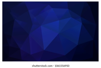 DARK BLUE vector abstract textured polygonal background. Blurry triangle design. Pattern can be used for background.