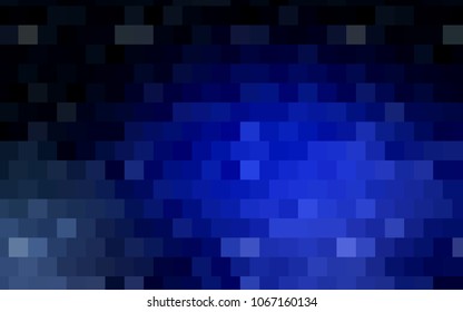Dark BLUE vector abstract textured polygonal background. Blurry rectangular design. The pattern with repeating rectangles can be used for background.