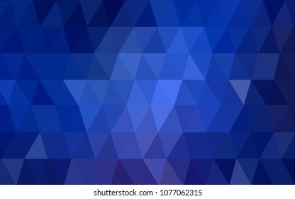 DARK BLUE vector abstract textured polygonal background. Blurry triangle design. Pattern can be used for background.