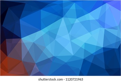DARK BLUE vector abstract textured polygonal background. Blurry triangle design. Pattern can be used for background.
