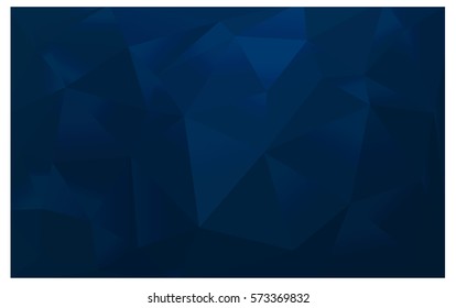 DARK BLUE vector abstract textured polygonal background. Blurry triangle design. Pattern can be used for background.