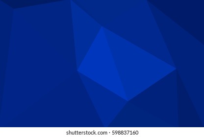 DARK BLUE vector abstract textured polygonal background. Blurry triangle design. Pattern can be used for background.