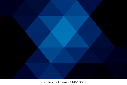 DARK BLUE vector abstract textured polygonal background. Blurry triangle design. Pattern can be used for background.