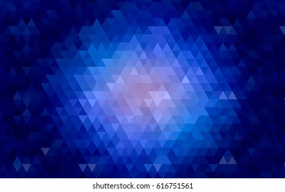 Dark BLUE vector abstract textured polygonal background. Brand-new blurry triangular design. Pattern can be used for background.