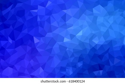 DARK BLUE vector abstract textured polygonal background. Blurry triangle design. Pattern can be used for background.