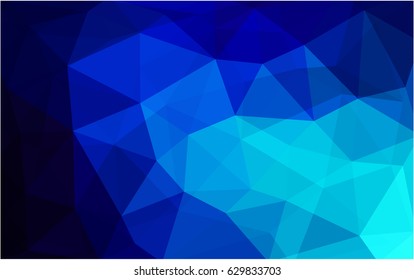 DARK BLUE vector abstract textured polygonal background. Blurry triangle design. Pattern can be used for background.