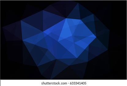 DARK BLUE vector abstract textured polygonal background. Blurry triangle design. Pattern can be used for background.