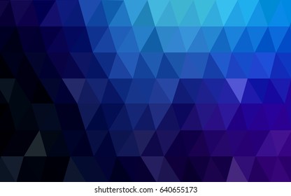 DARK BLUE vector abstract textured polygonal background. Blurry triangle design. Pattern can be used for background.