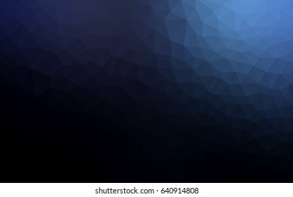 DARK BLUE vector abstract textured polygonal background. Blurry triangle design. Pattern can be used for background.