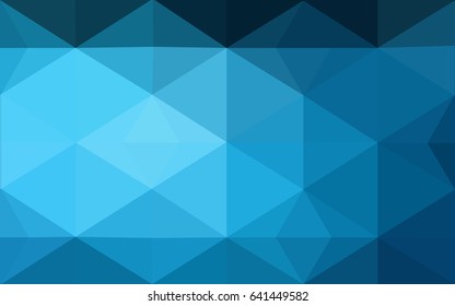 DARK BLUE vector abstract textured polygonal background. Blurry triangle design. Pattern can be used for background.
