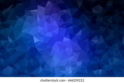 DARK BLUE vector abstract textured polygonal background. Blurry triangle design. Pattern can be used for background.