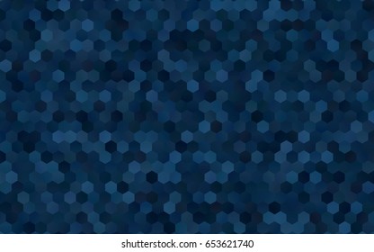 Dark BLUE vector abstract textured polygonal background. Brand-new blurry hexagonal design. Pattern can be used for background.